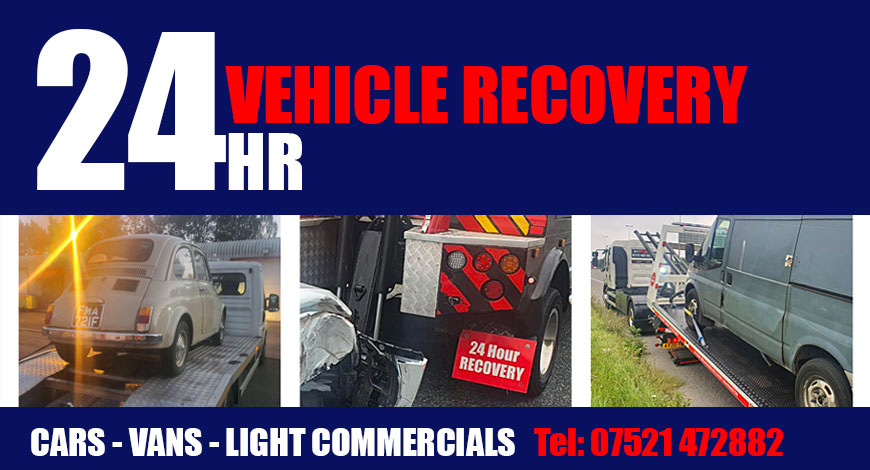 Billys Tyres car recovery 24hr service banner